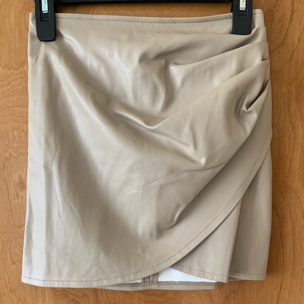 Faux leather skirt